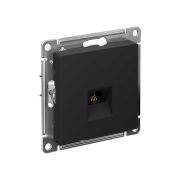 Розетка телефонная 1-м СП AtlasDesign RJ11 механизм карбон SE ATN001081