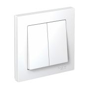 Выключатель 2-кл. СП AtlasDesign 10А IP20 (сх. 5) 10AX в сборе бел. SE ATN000152
