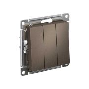 Выключатель 3-кл. СП AtlasDesign 10А IP20 (сх. 1+1+1) 10AX механизм мокко SE ATN000631