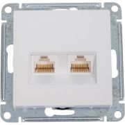 Розетка компьютерная 2-м AtlasDesign RJ45 кат.5E механизм жемчуж. SE ATN000485