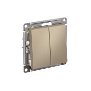 Выключатель 2-кл. СП AtlasDesign 10А IP20 (сх. 5) 10AX механизм шампань SE ATN000551