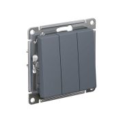 Выключатель 3-кл. СП AtlasDesign 10А IP20 (сх. 1+1+1) 10AX механизм грифель SE ATN000731