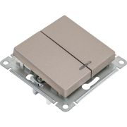 Выключатель 2-кл. СП AtlasDesign 10А IP20 (сх. 5а) 10AX с подсветкой механизм шампань SE ATN000553