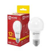 Лампа светодиодная LED-A60-VC 12Вт грушевидная 3000К тепл. бел. E27 1140лм 230В IN HOME 4690612020235