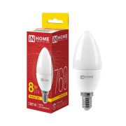 Лампа светодиодная LED-СВЕЧА-VC 8Вт свеча 3000К тепл. бел. E14 760лм 230В IN HOME 4690612020426