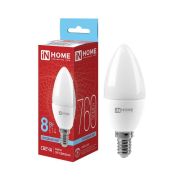 Лампа светодиодная LED-СВЕЧА-VC 8Вт свеча 6500К холод. бел. E14 760лм 230В IN HOME 4690612024806