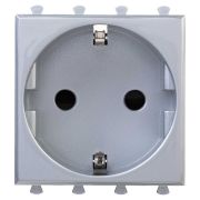 Розетка 1-м 2мод. Avanti «Закаленная сталь» 16А 2P+E защ. шторки сер. DKC 4404002