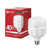 Лампа светодиодная высокомощная LED-HP-PRO 40Вт цилиндр 4000К нейтр. бел. E27 3800лм 230В с адаптером E40 IN HOME 4690612031095