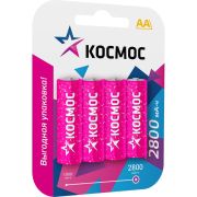 Аккумулятор AA/R6 2800мА.ч NI-MN BP-4 (блист.4шт) КОСМОС KOCR6NIMH2800MAH4BL