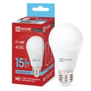 Лампа светодиодная низковольтная LED-MO-PRO 15Вт грушевидная 6500К холод. бел. E27 1200лм 12-48В IN HOME 4690612036366