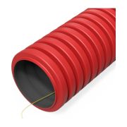 Труба гофрированная двустенная ПНД гибкая d40мм с протяжкой SN29 450 красн. (уп.50м) Промрукав PR15.0253