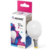 Лампа светодиодная GL45 12Вт 3000К E14 1070лм 174-265В КОСМОС LkeLED12wGL45E1430
