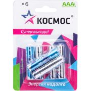 Элемент питания алкалиновый AAA/LR03 BP-6 (блист.6шт) КОСМОС KOCLR03BL6