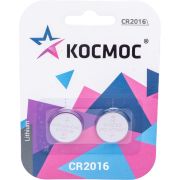 Элемент питания литиевый CR2016 2хBL (блист.2шт) КОСМОС KOC20162BL