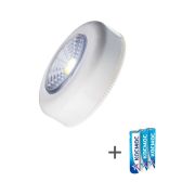 Фонарь-подсветка 1Вт COB LED 3xAAA (R03) корпус ABS-пластик бел. самокл. поверхность в комплекте двустор. скотч КОСМОС KOC305B