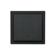 Выключатель 1-кл. ОП LETO 10А IP20 с индикацией черн. бархат LEZARD 752-4200-111