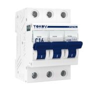 Выключатель автоматический модульный 3п C 16А 4.5кА PRIZMA TOKOV ELECTRIC TKE-PZ45-MCBI-3-16-C