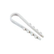 Дюбель-хомут PCD-R 05-10-45-100WH для круглого кабеля PA6.6 бел. (уп.100шт) JazzWay 5054783