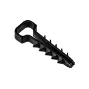 Дюбель-хомут PCD-F 05х10-45-100BL для плоского кабеля PA6.6 черн. (уп.100шт) JazzWay 5054981