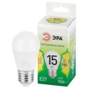 Лампа светодиодная GREEN LINE P45-15W-830-E27 GL 15Вт шар 3000К свет тепл. E27 Эра Б0067038