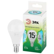 Лампа светодиодная GREEN LINE P45-15W-840-E14 GL 15Вт шар 4000К яркий свет бел. E14 Эра Б0067045