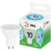 Лампа светодиодная GREEN LINE MR16-10W-840-GU10 GL 10Вт софит 4000К яркий свет бел. GU10 Эра Б0066993
