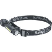 Фонарь аккумуляторный налобный 95 550 NPT-CP34-ACCU 3в1 1LED 3Вт+1СОВ 3Вт Li-ion 3.7В пластик Navigator 95550
