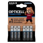 Элемент питания алкалиновый AAA/LR03 (блист. 6шт) Turbo Max Opticell 6053006