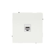 Розетка компьютерная 1-м KANT RJ45 кат.6A без шторки бел. магнолия DKC 7000673