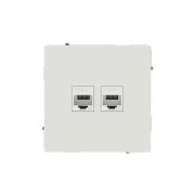 Розетка компьютерная 2-м KANT RJ45 кат.6A без шторки бел. песок DKC 7010674