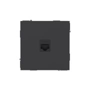 Розетка компьютерная 1-м KANT RJ45 кат.5E без шторки черн. уголь DKC 7012663