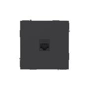 Розетка компьютерная 1-м KANT RJ45 кат.6A без шторки черн. уголь DKC 7012673