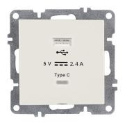 Розетка LAVIN/KAREN USB + TYPE-C механизм бел. ARVIA 50 01 1000 304