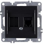 Розетка компьютерная LAVIN/KAREN RJ45 кат.6 механизм черн. ARVIA 50 07 2000 247