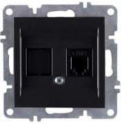 Розетка телефонная 1вых. СП 1мод. LAVIN/KAREN RJ45 кат.3 механизм черн. ARVIA 50 07 2000 221