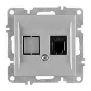 Розетка телефонная 1вых. СП 1мод. LAVIN/KAREN RJ45 кат.3 механизм сер. ARVIA 50 03 2000 221