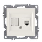Розетка телефонная 1вых. СП 1мод. LAVIN/KAREN RJ45 кат.3 механизм бел. ARVIA 50 01 1000 221