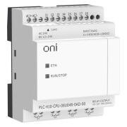 Модуль ЦПУ ПЛК 410 4 DI 4 UI (0-10 В/DI) 4 RO 12В-24В DC или 24В AC с Ethernet портом без экрана ONI PLC-410-CPU-08U04R-0AD-00
