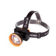 Фонарь налобный аккум. 15Вт Laser LED/ 3000мА.ч ABS пластик линза Френеля КОСМОС (KOC533Lit)