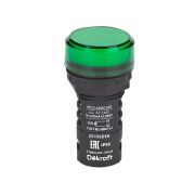 Лампа коммутационная ADDS ЛК-22 d22 220В AC IP55 LED зел. DEKraft 25156DEK