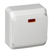 Переключатель проходной 1-кл. ОП Этюд 10А IP20 с подсветкой бел. SE BA10-007B