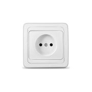 Розетка 1-м СП Валери 16А IP20 без заземл. бел. UNIVersal В0022