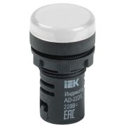 Лампа светосигнальная AD22DS d22мм 230В AC/DC бел. KARAT IEK BLS10-ADDS-230-K01