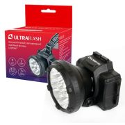 Фонарь аккумуляторный налобный LED5363 9LED 2 режима 220В пластик. черн. (бокс) Ultraflash 11257