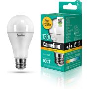 Лампа светодиодная LED15-A60/830/E27 15Вт грушевидная 3000К тепл. бел. E27 1280лм 170-265В Camelion 12185