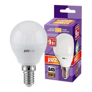 Лампа светодиодная PLED-SP 9Вт G45 шар 3000К тепл. бел. E14 820лм 230В JazzWay 2859570A