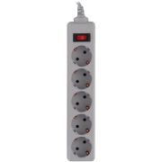 Удлинитель с сетевым фильтром 5х3м с заземл. 7А IP20 500SL-3-G 1.5кВт CCA сер. BURO 354124