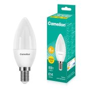 Лампа светодиодная LED8-C35/830/E14 8Вт свеча 3000К тепл. бел. E14 720лм 170-265В Camelion 12385