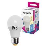 Лампа светодиодная A60 15Вт 3000К E27 220В КОСМОС LkecLED15wA60E2730