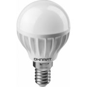 Лампа светодиодная 61 136 OLL-G45-6-230-6.5K-E14 6Вт шар 6500К холод. бел. E14 600лм 176-264В ОНЛАЙТ 61136